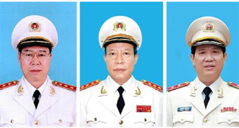 Thượng tướng Bùi Văn Nam, Thượng tướng Lê Quý Vương, Trung tướng Nguyễn Văn Sơn nhận thêm nhiệm vụ mới. Ảnh Mps.gov.vn