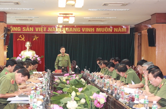 Bộ trưởng Tô Lâm phát biểu tại buổi làm việc