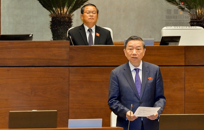 Bộ trưởng Tô Lâm phát biểu tại phiên thảo luận.