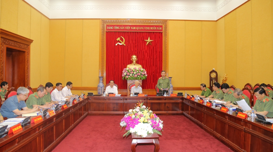 Thượng tướng Tô Lâm phát biểu tại Hội nghị.